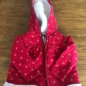 6-12 month Tea Collection fleece lined coat